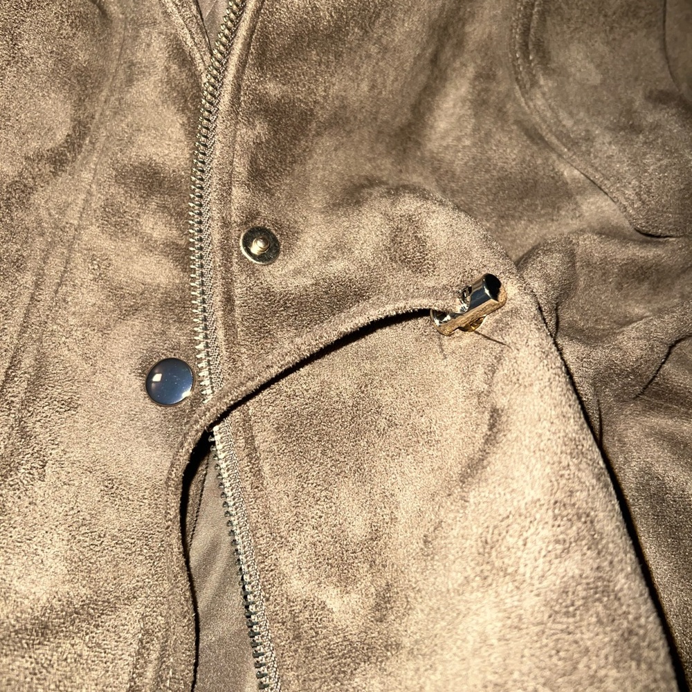 Zara Chocolate Brown Suede Women's Jacket - Picture 8 of 12